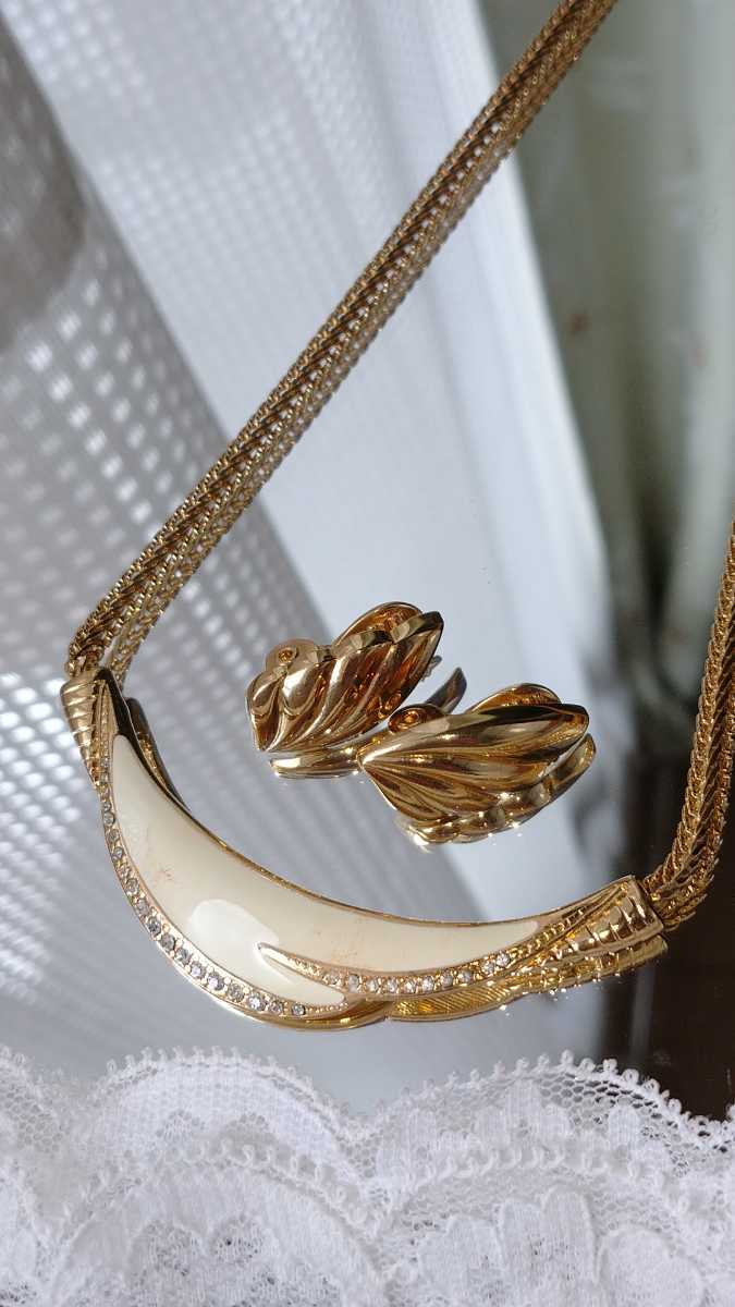 ヤフオク! - MONET モネ ネックレスとイヤリングセット