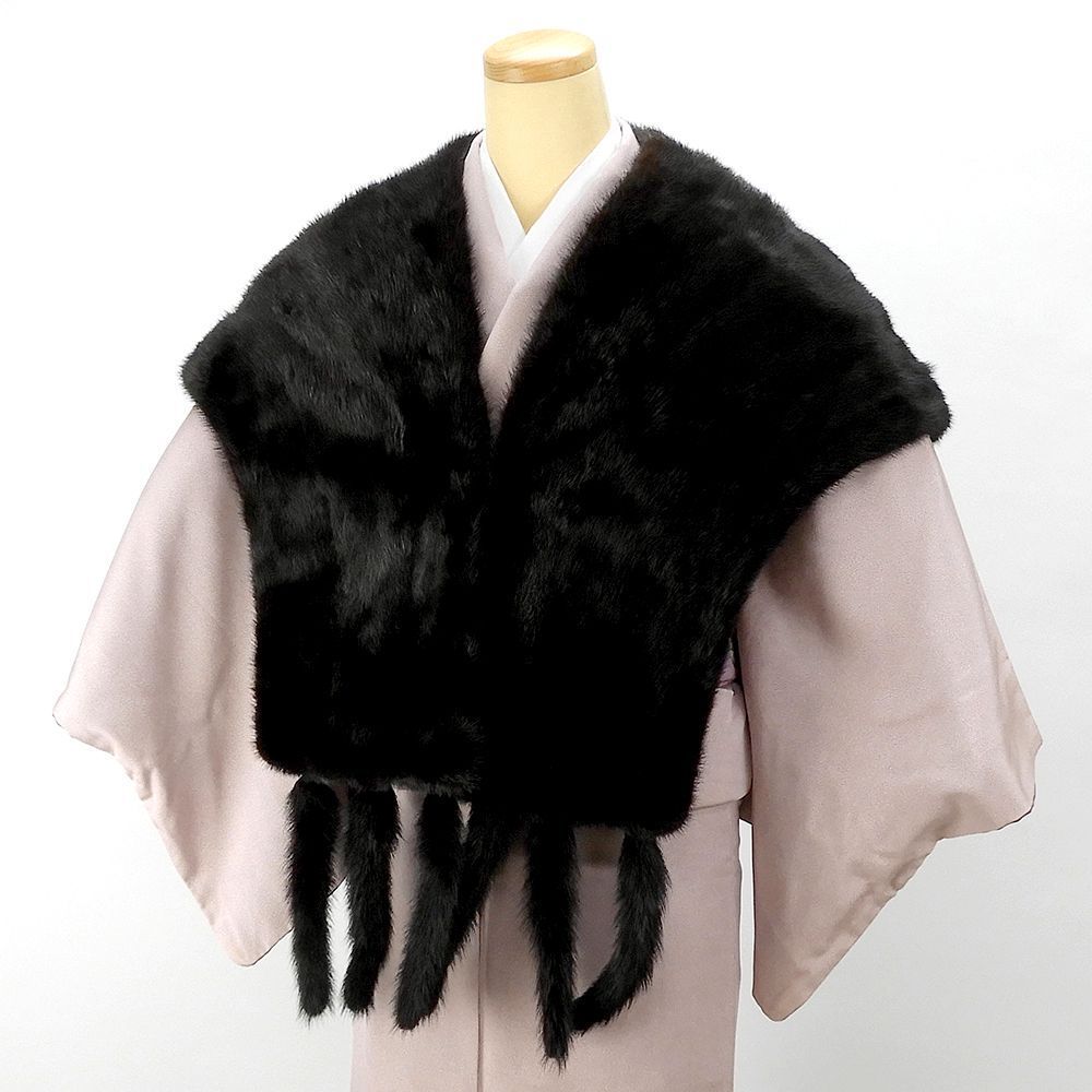 【即納&大特価】 毛皮 ミンク ショール ストール u0094 リサイクル 美品 着物にも洋服にも 茶黒 こげ茶 しっぽ付き ショール リアルファー ストール一般 【即納&大特価】 毛皮 ミンク ショール ストール u0094 リサイクル 美品 着物にも洋服にも 茶黒 こげ茶 しっぽ付き ショール リアルファー ストール一般