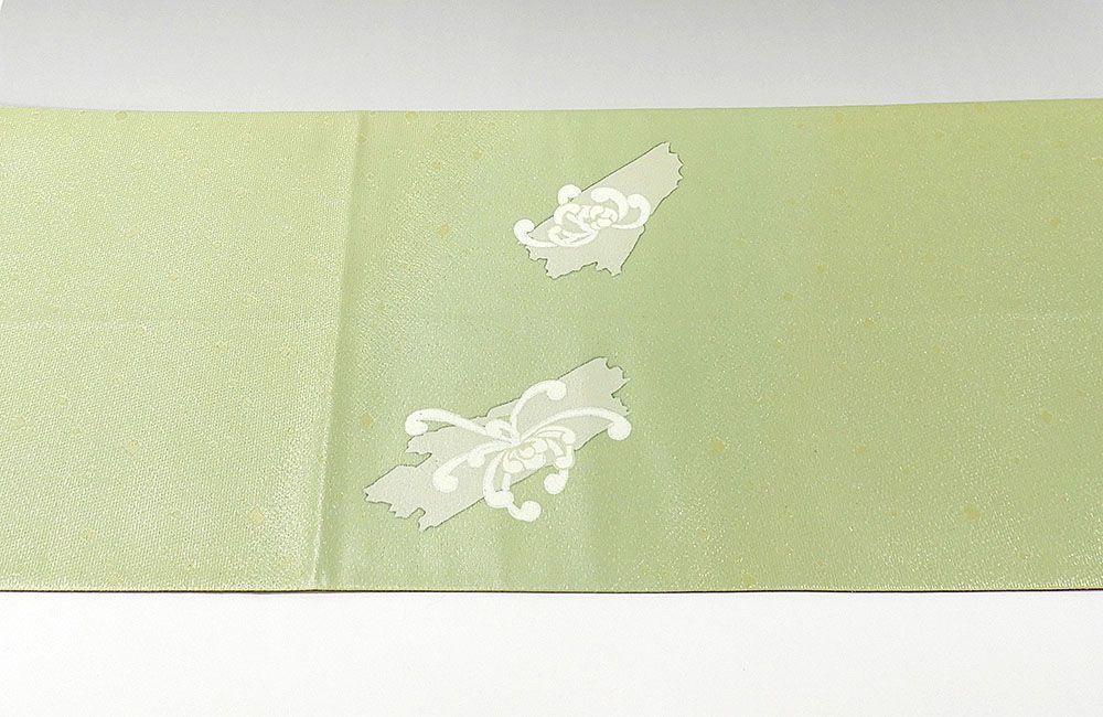 袋帯 正絹 染色作家 二代目清次郎作 霰菊花模様 袋帯 リサイクル g0319