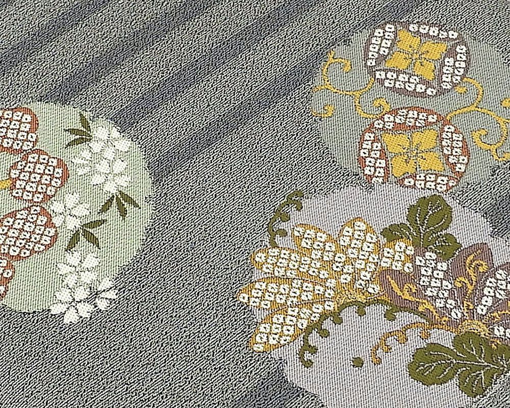 袋帯 正絹 雪輪花模様 袋帯 良品 リサイクル | www.schmetterlinghaus.at