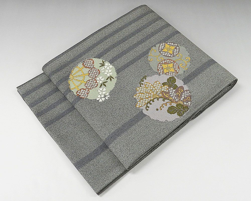 袋帯 正絹 雪輪花模様 袋帯 良品 リサイクル | www.schmetterlinghaus.at