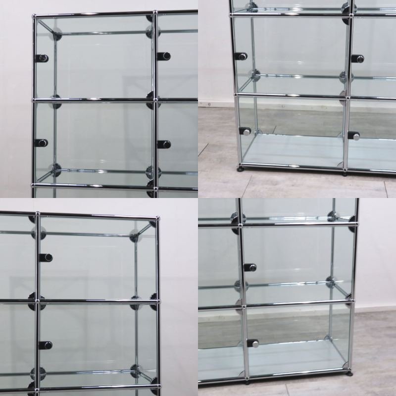 ☆希少 USM Haller System ハラー システム ガラス 2列4段 ☆希少 USM Haller System ハラー システム ガラス 2列4段