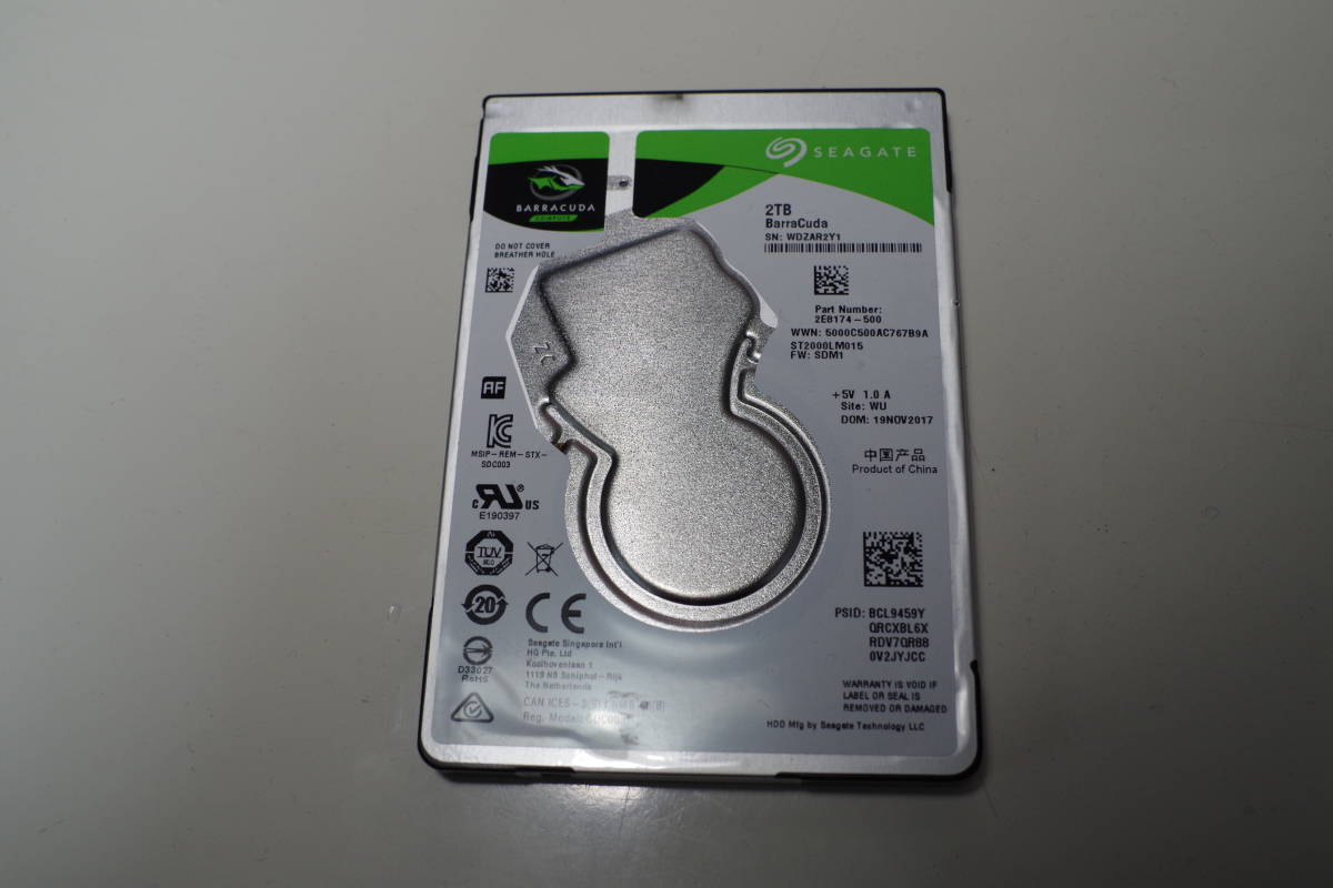 ★☆HDD 2TB SEAGATE BarraCuda ST2000LM015☆★_画像1