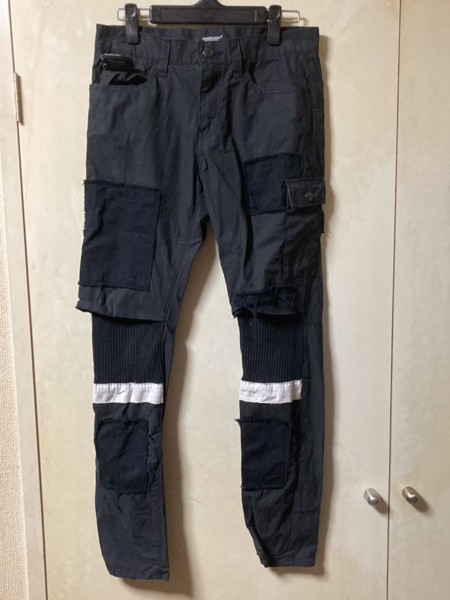 UNDERCOVER 18ss UCU4508 アンダーカバー カスタムオイルドパンツ 再構築 ツギハギ ボンテージパンツ scab、T期、but期好きな方など