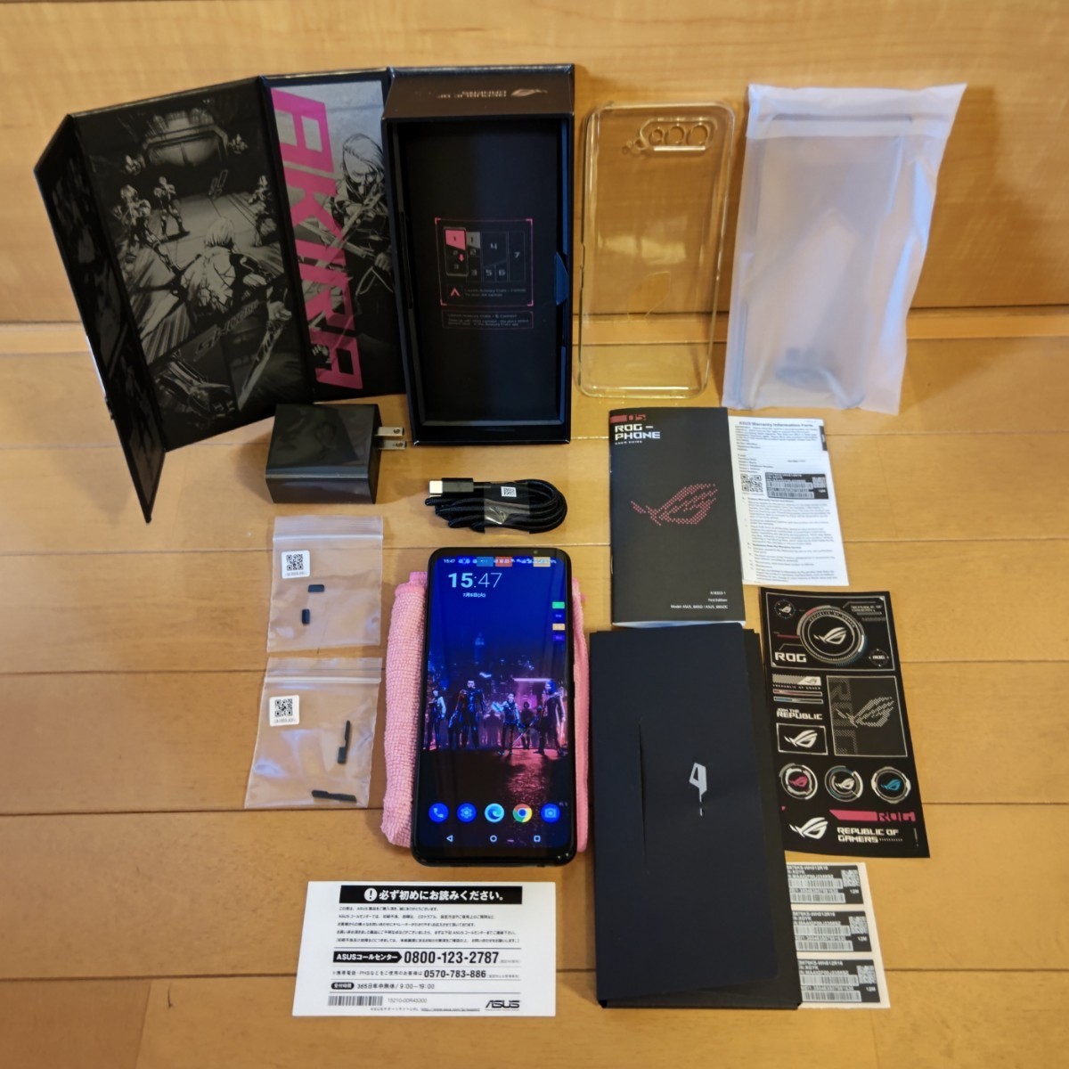 超美品 国内版 ROG Phone 5s ストームホワイト RAM 16GB/ROM 512GB