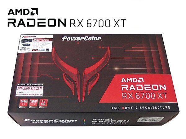 ■α 【未使用/未開封品】PowerColor Red Devil AMD RADEON RX 6700 XT 12GB GDDR6 AXRX 6700XT 12GBD6-3DHE/OC