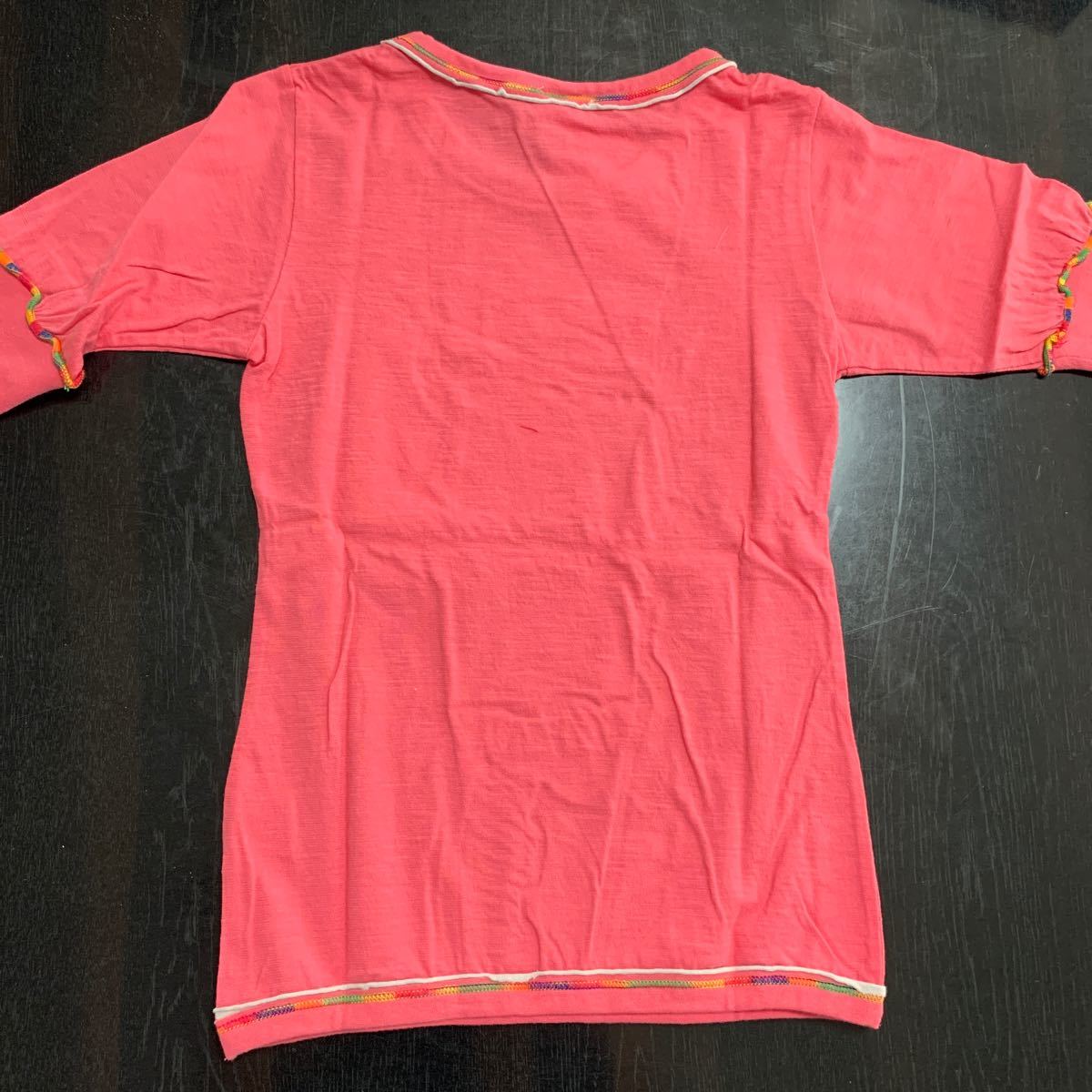 150cm 子供服　新品タグ付　ピンク　半袖　プリント柄Tシャツ　カットソー