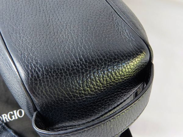 ■■<美品>G・アルマーニ <GIORGIO ARMANI:Bags & Wallets>shrink Leather バック&財布 SET<正規品>■■_画像9