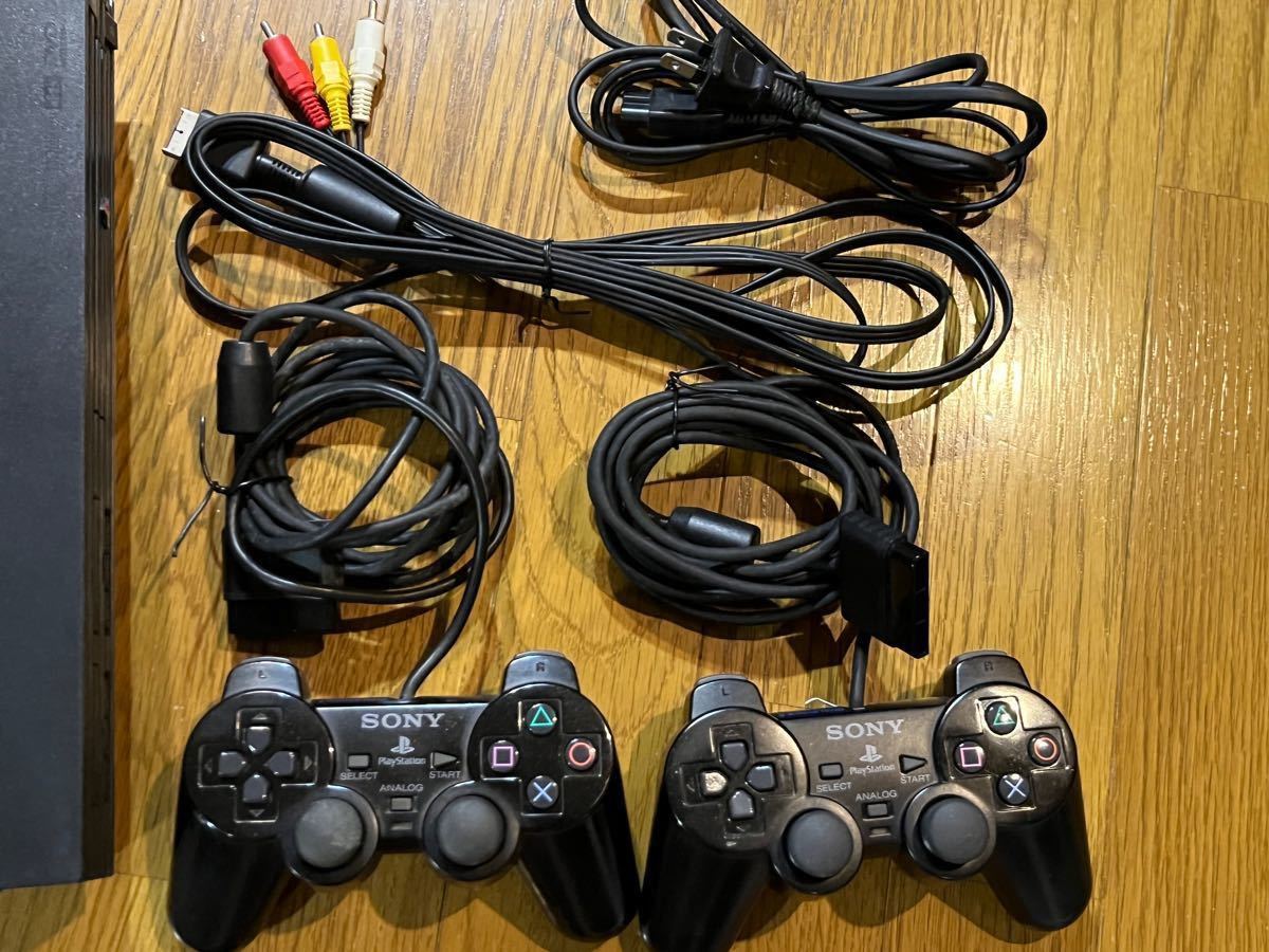 すぐ遊べる★PS2 PlayStation2 プレイステーション2 SCPH-10000 ソフト6本 メモリーカード5枚