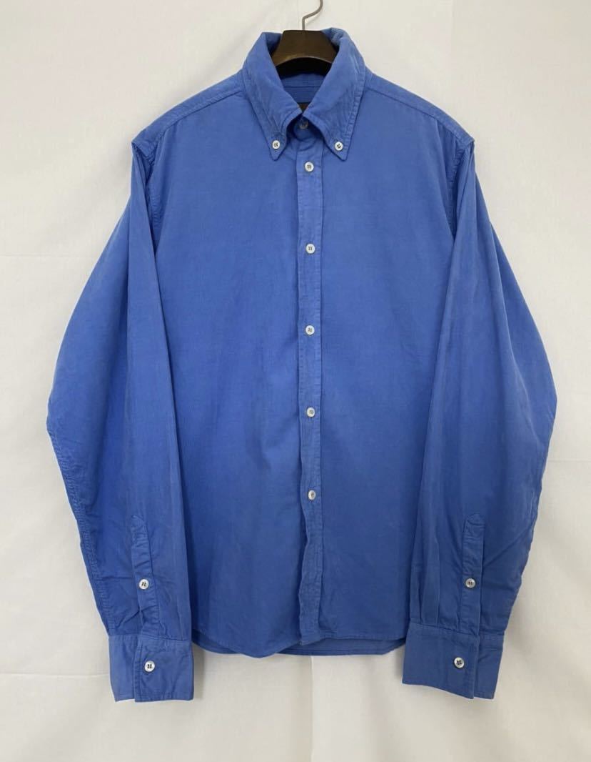 80s 90s Vintage первый период Katharine Hamnett denim Katharine Hamnett Denim BD рубашка sax голубой вельвет Италия производства 