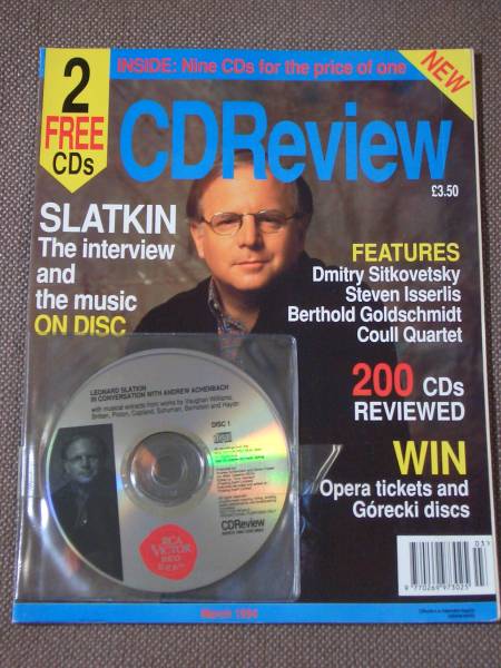 CD Review March 1994 クラシック音楽専門誌　◆ ジャンク品 ◆_画像1