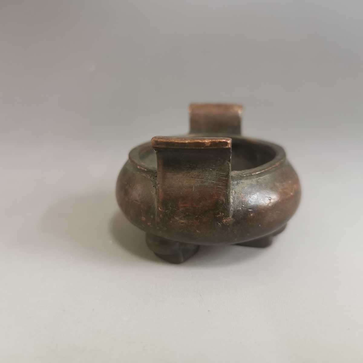 古銅製 香炉 三足 香炉 香道具 中国古美術 時代物_画像4