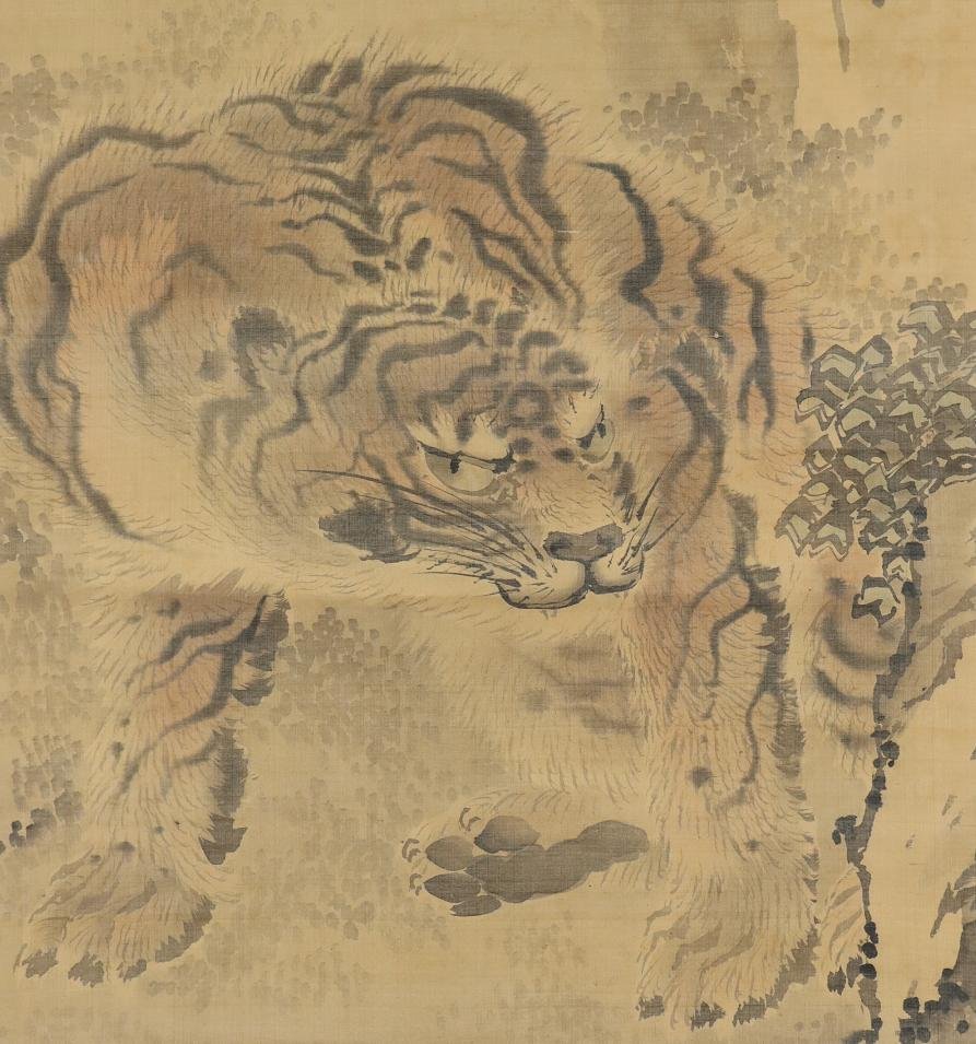 真作】◇佐伯岸駒◇龍虎◇双幅◇肉筆◇絹本◇掛軸 真作】◇佐伯岸駒◇龍虎◇双幅◇肉筆◇絹本◇掛軸