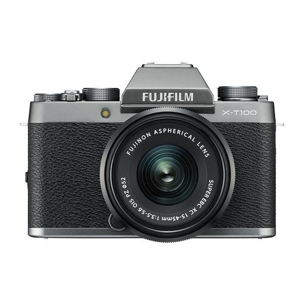  б/у 1 год гарантия прекрасный товар FUJIFILM X-T100 линзы комплект XC 15-45mm OIS PZ темно-серебристый 