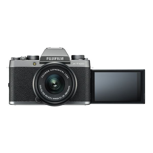 中古 １年保証 美品 FUJIFILM X-T100 レンズキット XC 15-45mm OIS PZ ダークシルバー_画像3