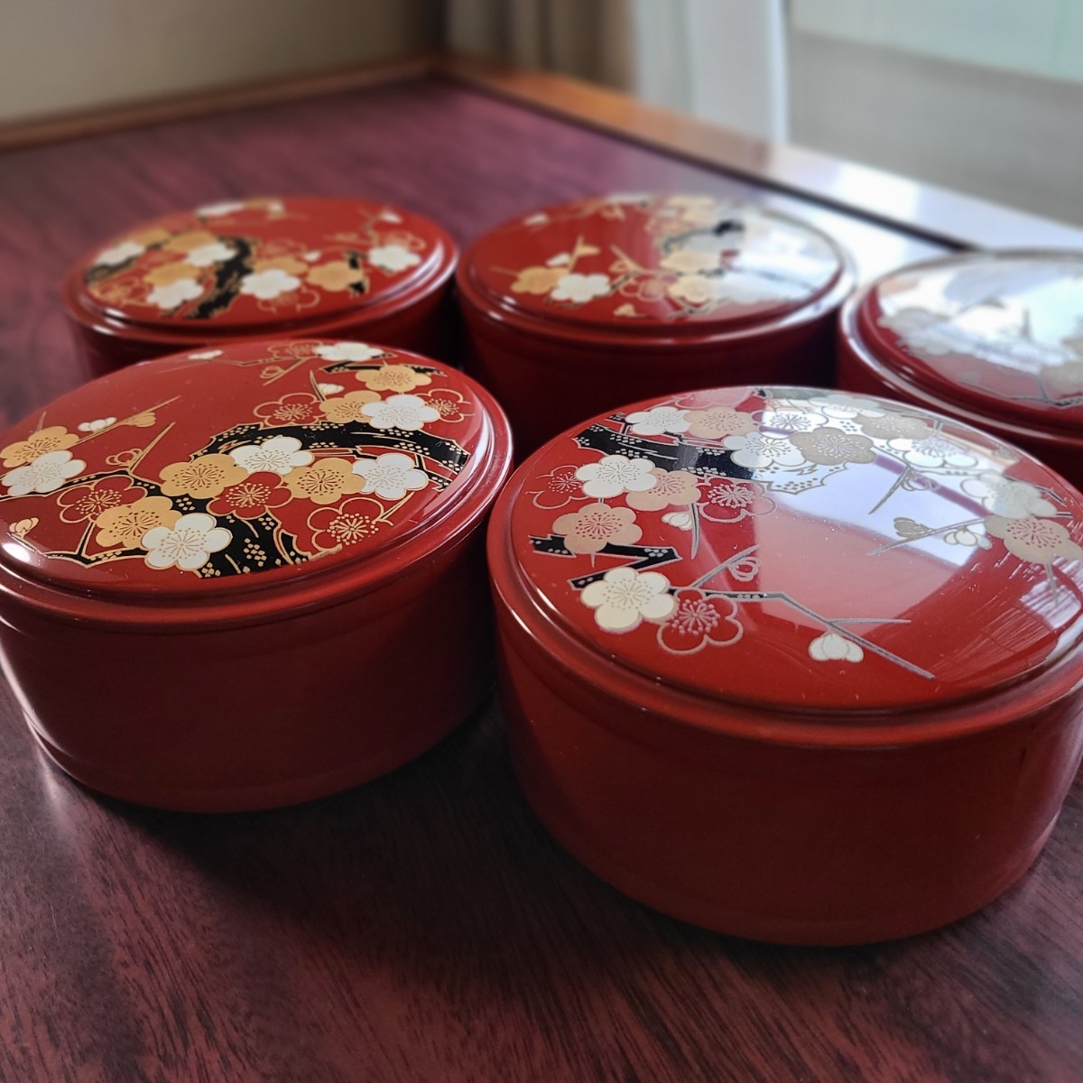 丸型 一段お重 5個セット】重箱 寿司桶 ちらし寿司 お節 お正月 丸型 一段お重 5個セット】重箱 寿司桶 ちらし寿司 お節 お正月