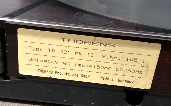 ■THRENS TD-321 MKⅡ ターンテーブル 説明書付き レコードプレーヤー トーレンス■_画像9