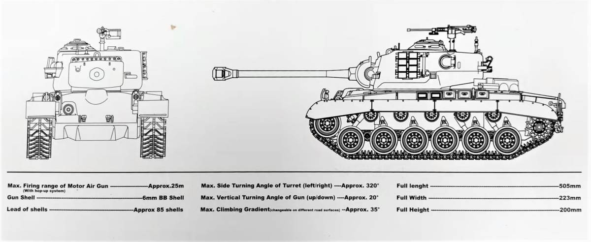 1/16サイズ戦車ラジコン US M26パーシング ヘンロン3838-1 基板7.0