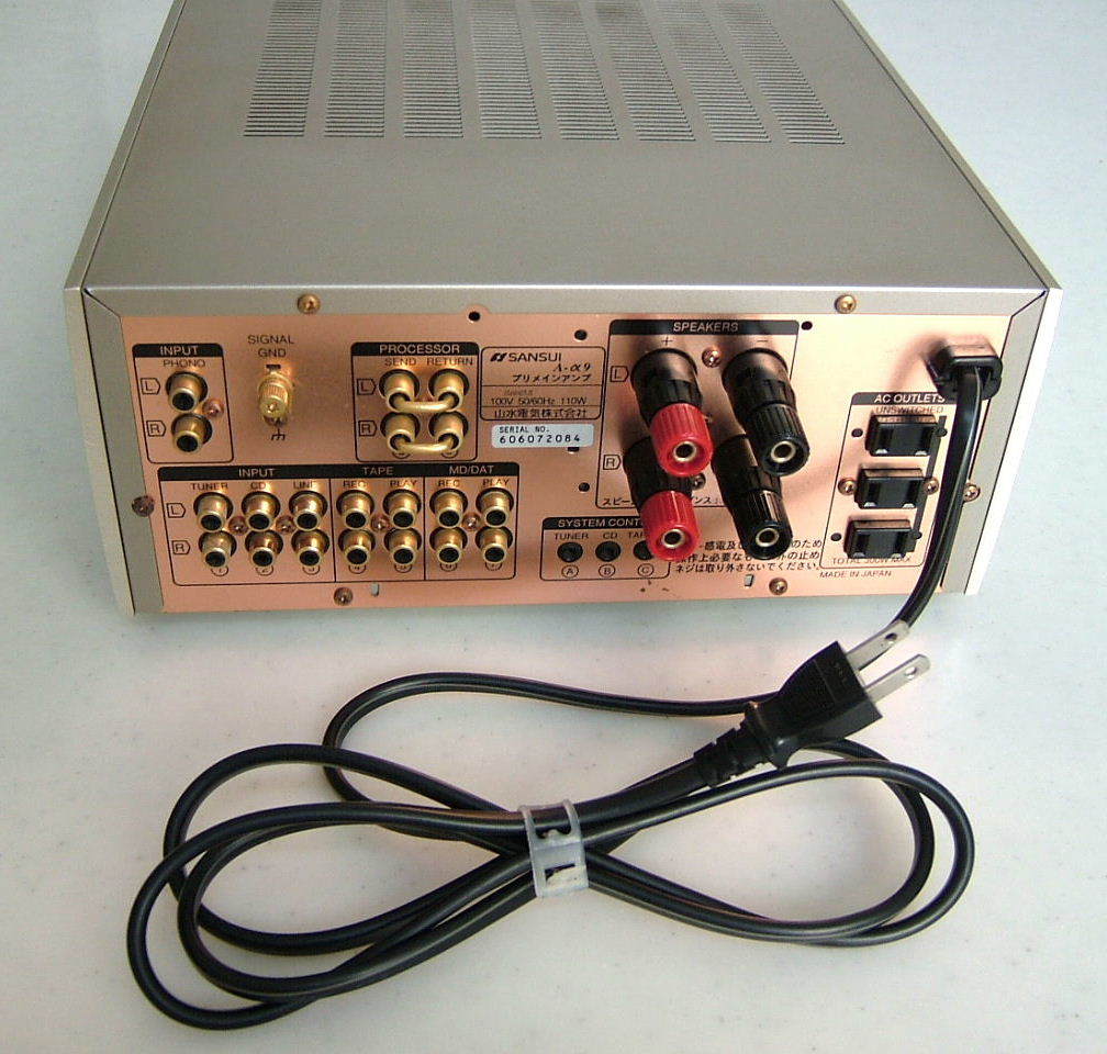  finest quality work properly guarantee SANSUI Sansui A-α9 pre-main amplifier original exclusive use remote control attaching 