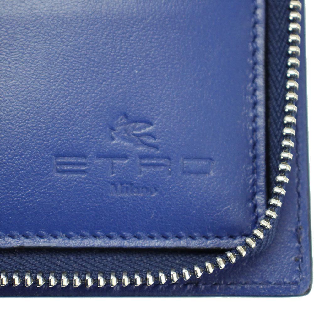 エトロ 財布 メンズ ETRO 二つ折り札入れ ストラップ付 ラウンド