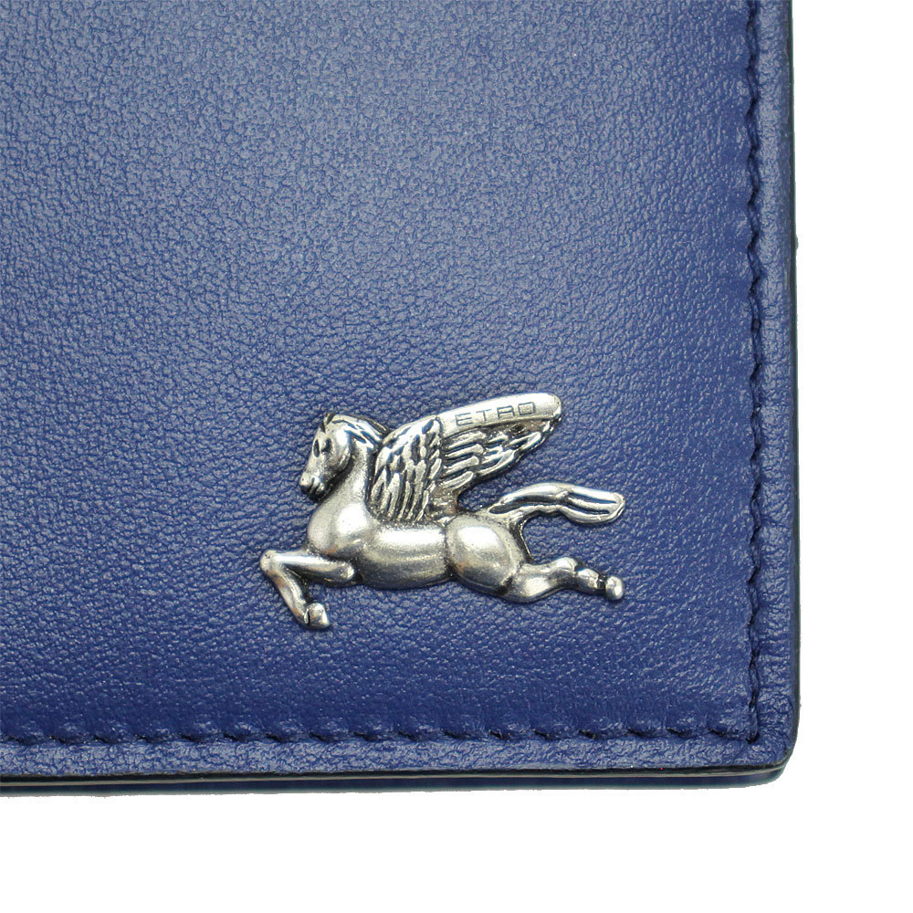 エトロ 財布 メンズ ETRO 二つ折り札入れ ストラップ付 ラウンド