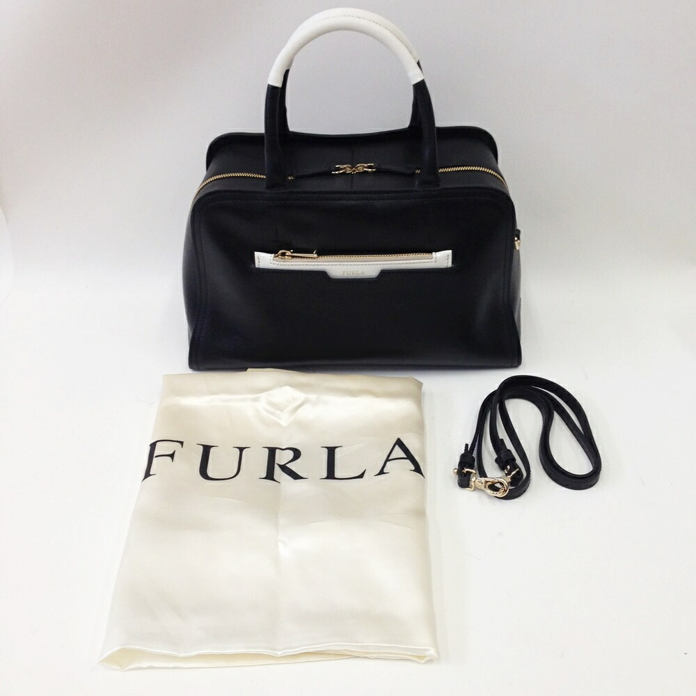 ブラック✙ Furla FURLA フルラ レザー ハンドバッグ ブラック/ホワイトの通販 by つむs shop|フルラならラクマ てとなりま FURLA フルラ ハンドバッグ