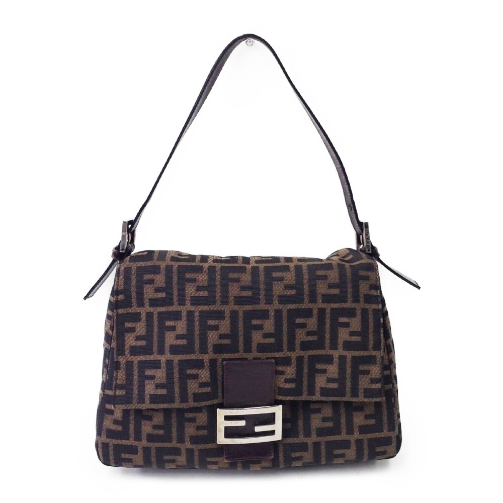 〇〇 FENDI フェンディ マンマバケット ハンドバッグ ブラウン x