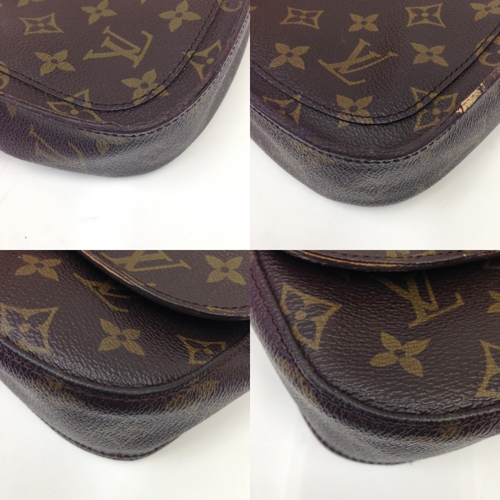 〇〇 LOUIS VUITTON ルイヴィトン モノグラム ミニサンクルー ショルダーバッグ ポシェット M51244 ブラウン 現状渡し 全体的に状態が悪い_画像4