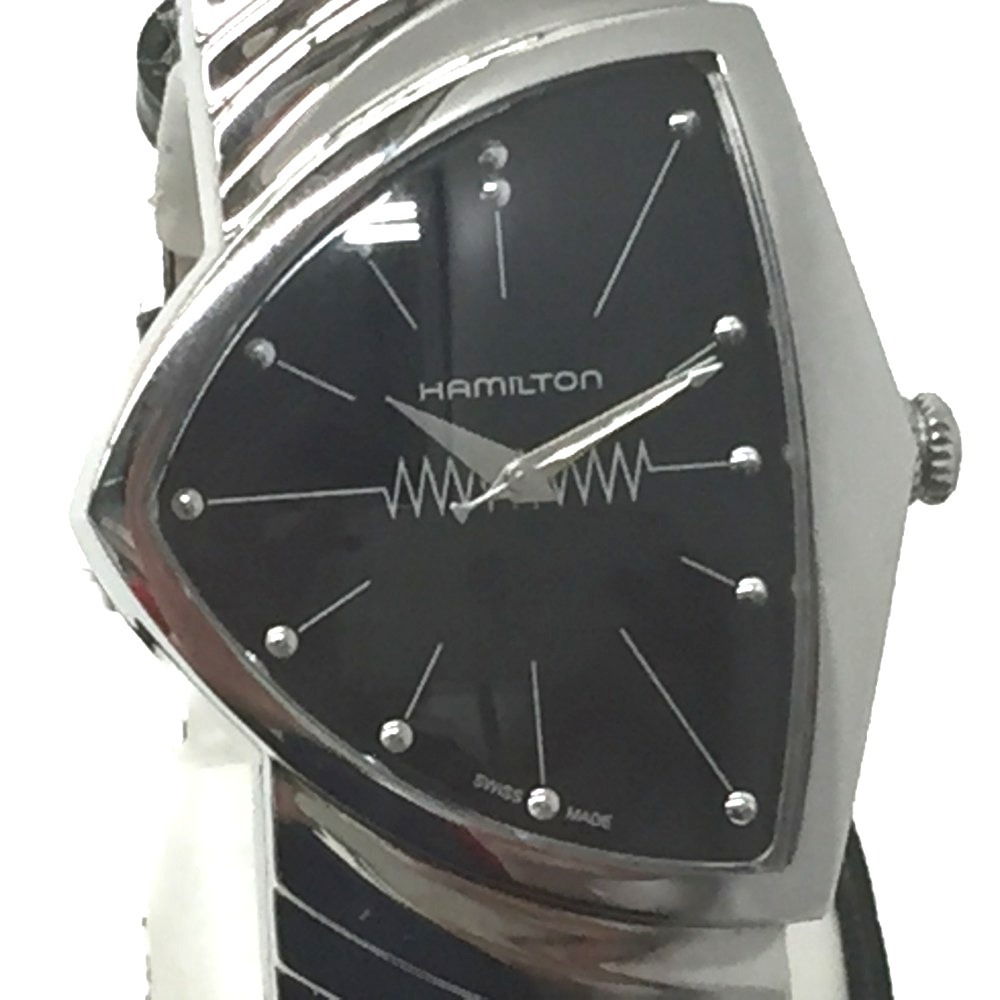 △△ HAMILTON ハミルトン 腕時計 ベンチュラ H244112 ブラック やや傷や汚れあり