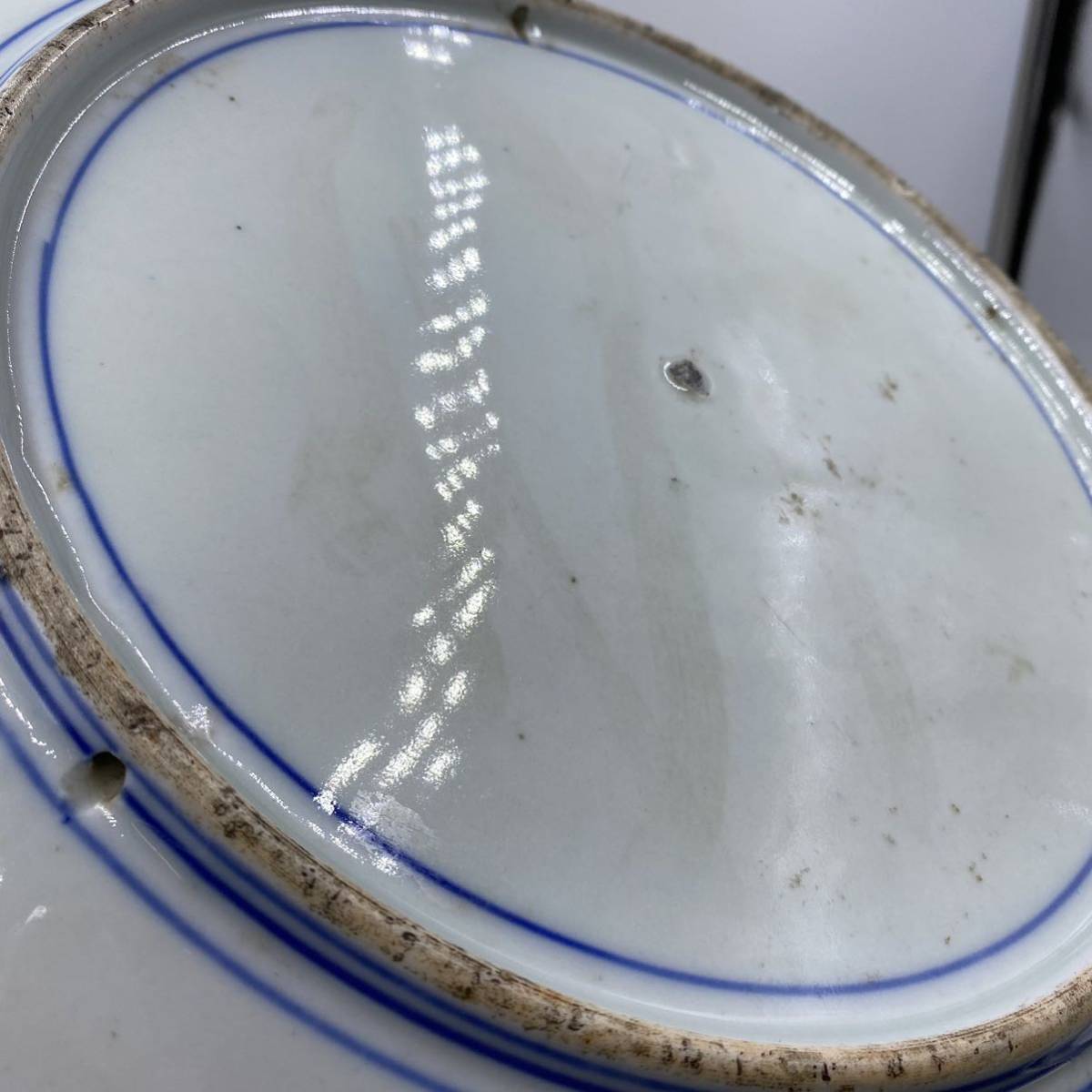 古伊万里 飾皿 大皿 染付 陶磁器 骨董品 皿 アンティーク 古伊万里 飾皿 大皿 染付 陶磁器 骨董品 皿 アンティーク