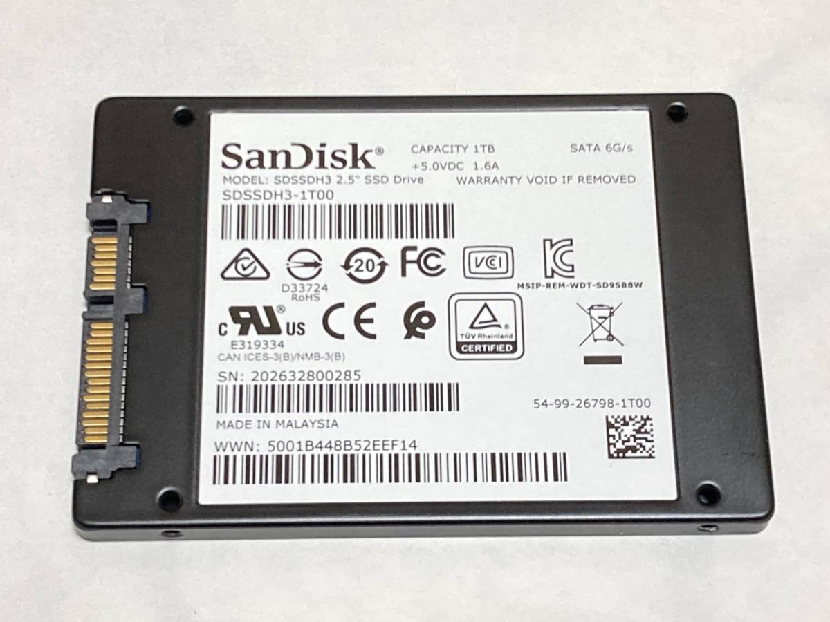 SanDisk Ultra 3D SSD SDSSDH3-1T00 (2.5インチ内蔵SSD 1TB)_画像2