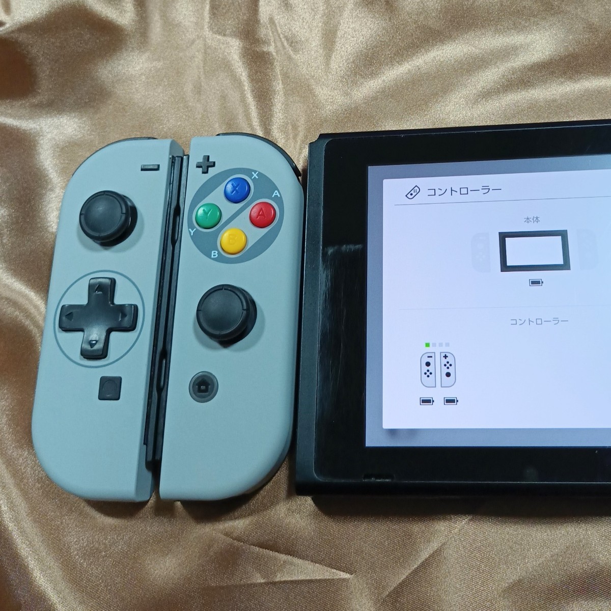 《ジョイコン》Switch Joy-Con（L)（R） カスタム（SFC・スーパーファミコン）　ユーズド　メンテナンス品