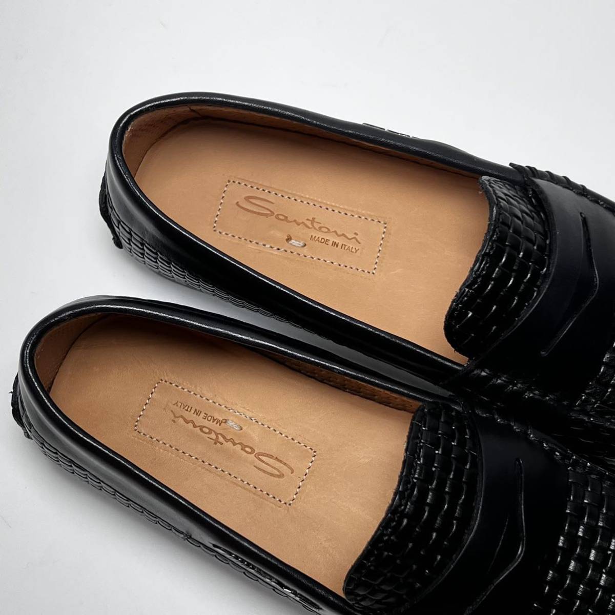  new goods UK6 sun to-nifor AMG leather Loafer 228s black 