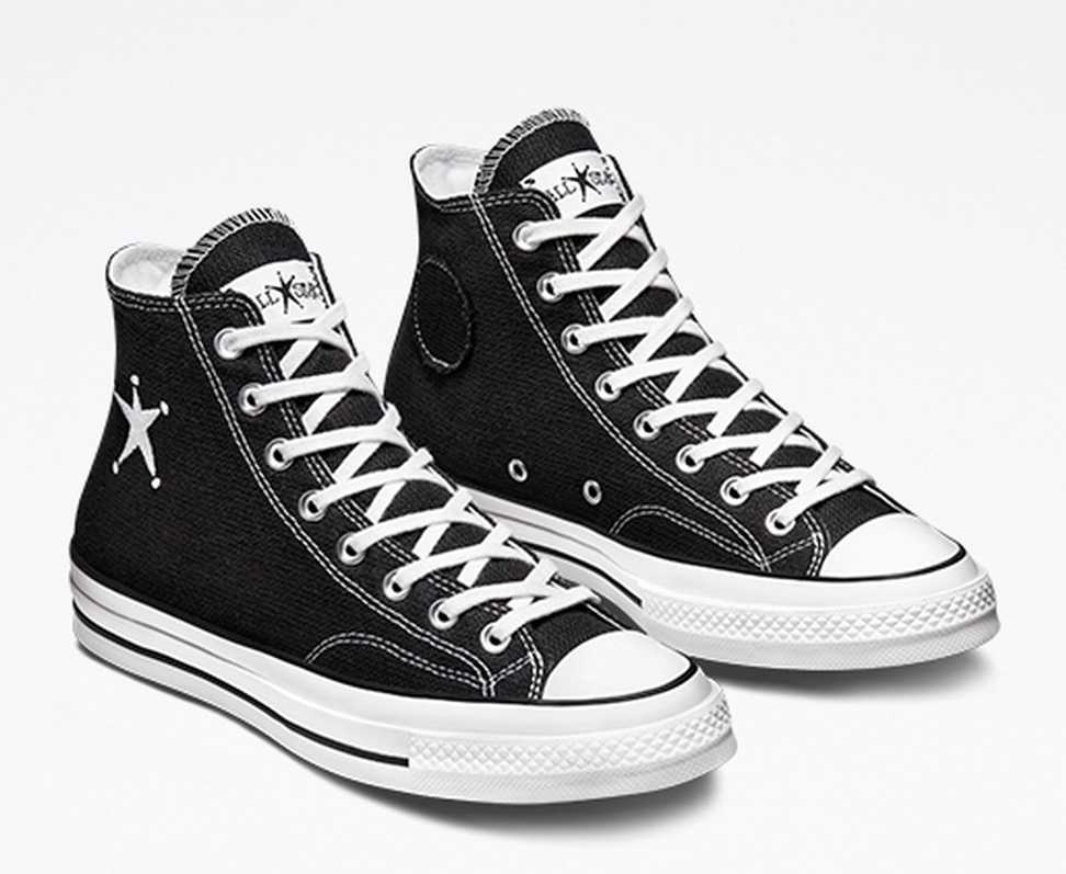 STUSSY × CONVERSE CT70 All Star Hi Black US9 27.5cm ステューシー