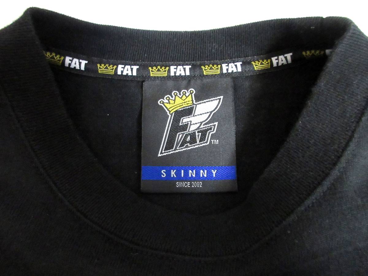 efe- чай FAT Champion z Lee g короткий рукав футболка cut and sewn чёрный черный SKINNY.2264