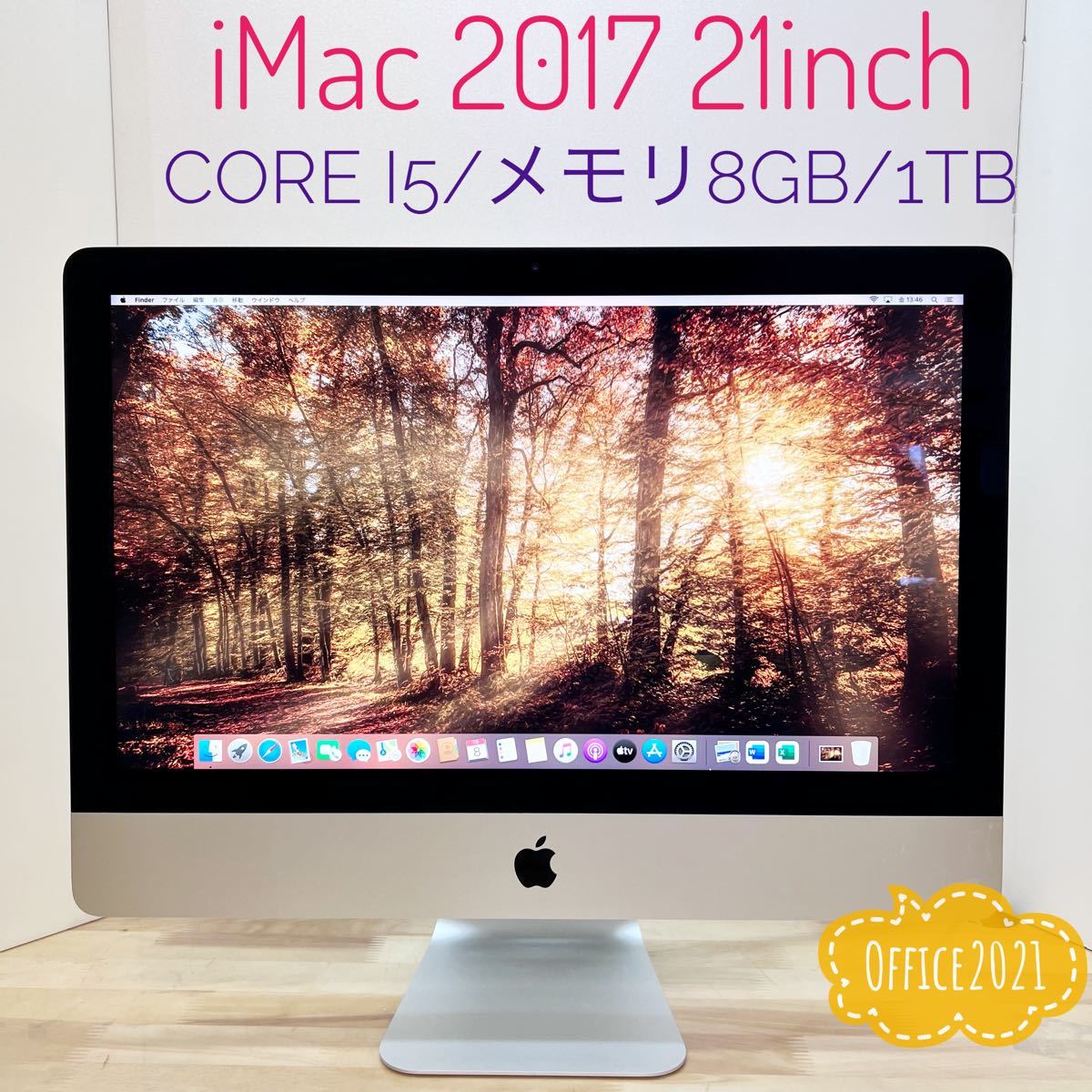 Apple iMac 2017/21.5inch/CPU Intel Core i5/8GB/1TB/Office2021