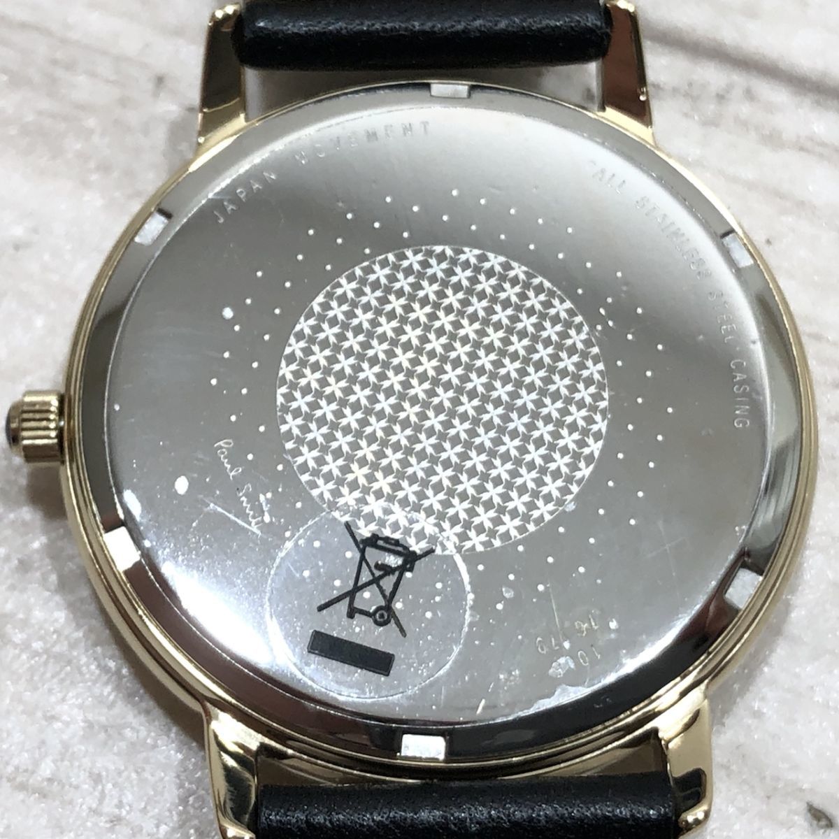 美品 Paul Smith ポールスミス P10059 メンズ腕時計 クォーツ シルバー文字盤 SS 革ベルト 箱付 稼働品[Q1851]_画像6