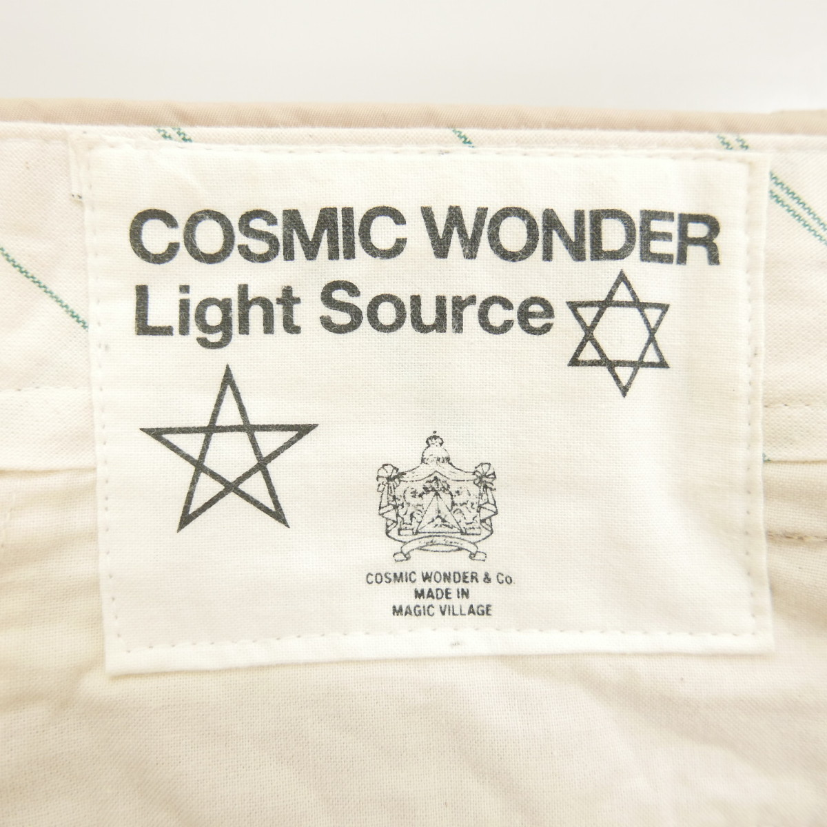 COSMIC WONDER Light Source コズミックワンダー ライトソース レディース チノ コットン ワイドパンツ 無地BEIGE 1_画像9