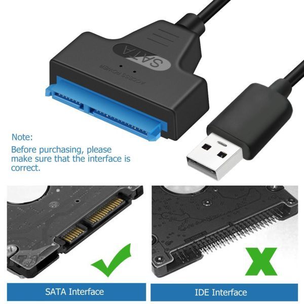 新品良品即決■送料無料 SATA to USB2.0 高速 sata usb 変換ケーブル 2.5インチ SSD / HDD対応