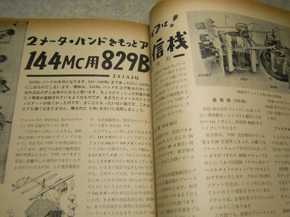 ラジオ技術　1960年9月号　サイテーションⅡキットの製作/浅野勇　2球電蓄　レフレックススーパーラジオの製作　144Mc用829B送信機の製作_画像7