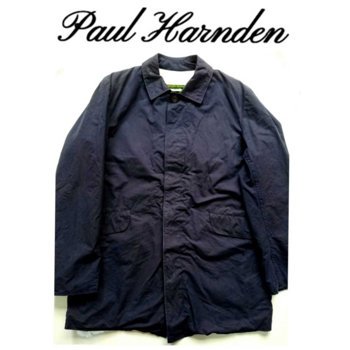 超名作 Paul Harnden ポールハーデン 英国製 最高級コットン100%使用 Mac Coat マックコート ネイビー XS 良品 ベンタイル _画像1