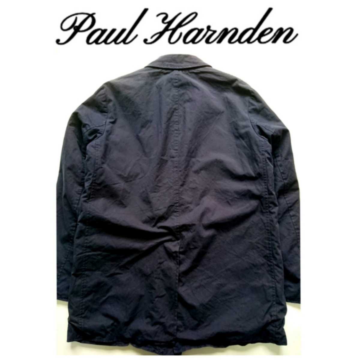 超名作 Paul Harnden ポールハーデン 英国製 最高級コットン100%使用 Mac Coat マックコート ネイビー XS 良品 ベンタイル _画像2