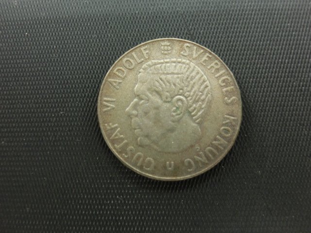 ◇H-76137-45 スウェーデン 1962年 1クローナ銀貨 硬貨1枚 ｜代購幫