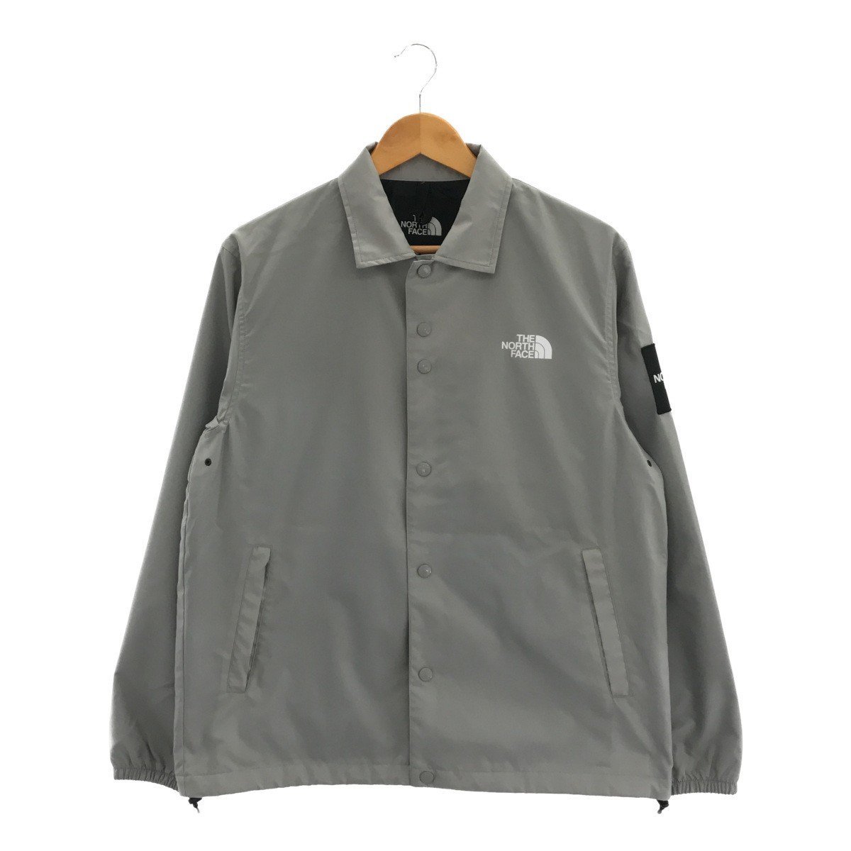 THE NORTH FACE NP72130 ザ ノースフェイス THE COACH JACKET コーチジャケット Mサイズ スリーブスクエアロゴ グレー ウインドブレーカー