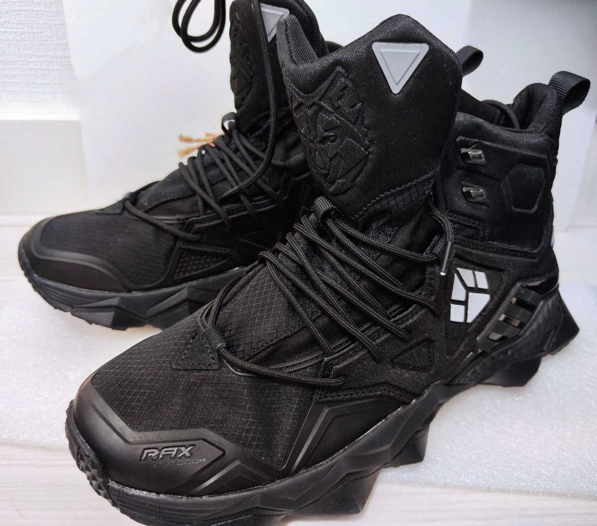 26cm【未使用】【送料無料】RAX ラックス Shoes シューズ メンズ Men's ハイキング ブーツ アウトドア 靴 スニーカー ハイカット 黒 BLACK