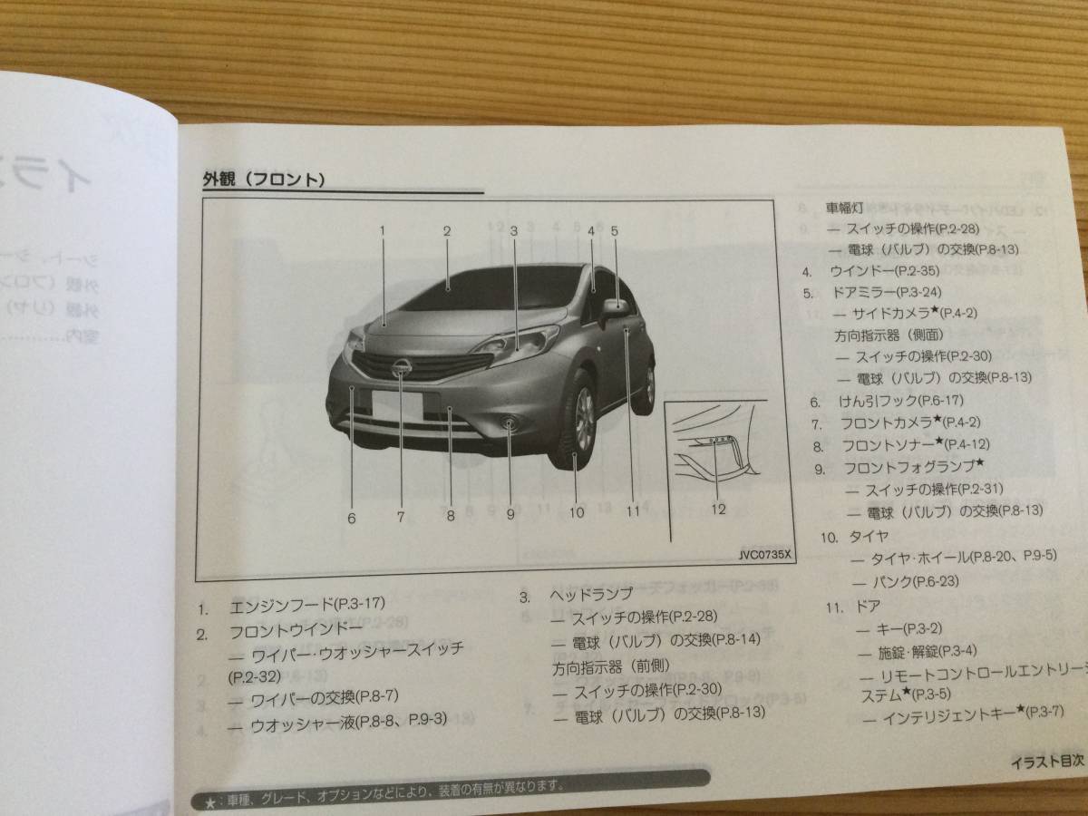 【ノート　NOTE】取扱説明書　ニッサン　日産　NISSAN ★全国送料無料★_画像2