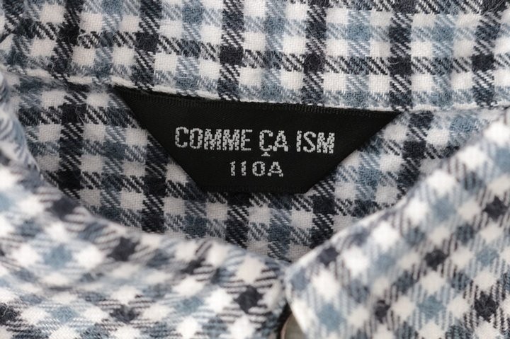 コムサイズム 長袖チェックシャツ スナップボタン ネルシャツ 男の子用 110サイズ 紺 キッズ 子供服 COMME CA ISM_画像4