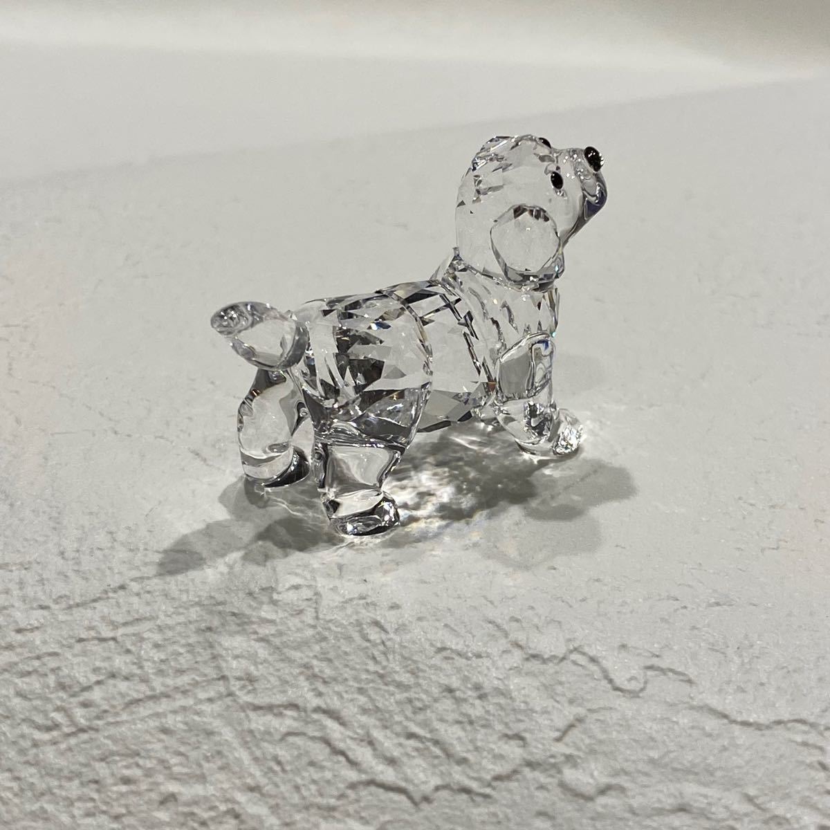 仔犬　犬の置物　スワロフスキー SWAROVSKI クリスタルガラス