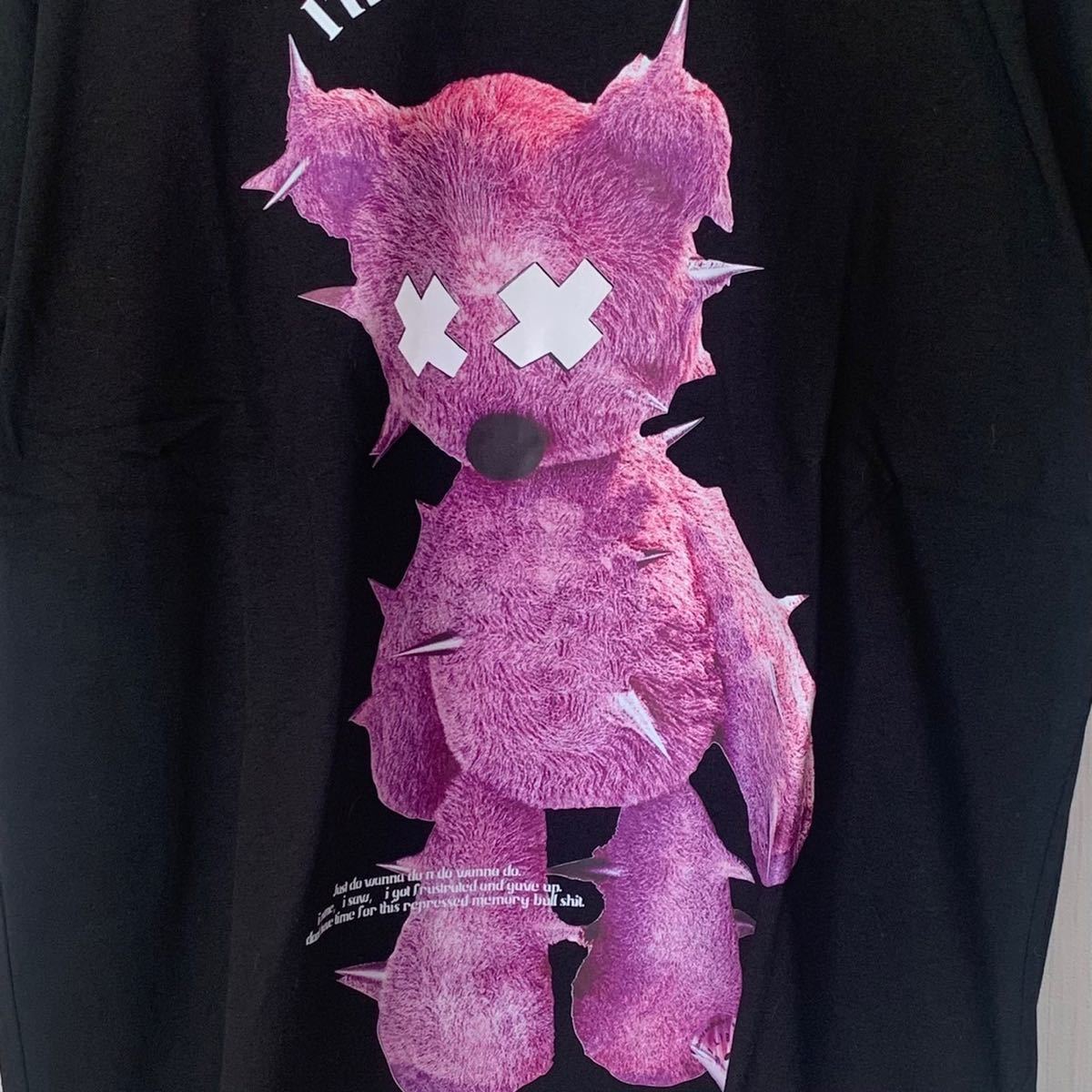 ラスト一点 ピンク くま 半袖 Tシャツ 病みかわ 地雷系 ラスト一点 ピンク くま 半袖 Tシャツ 病みかわ 地雷系