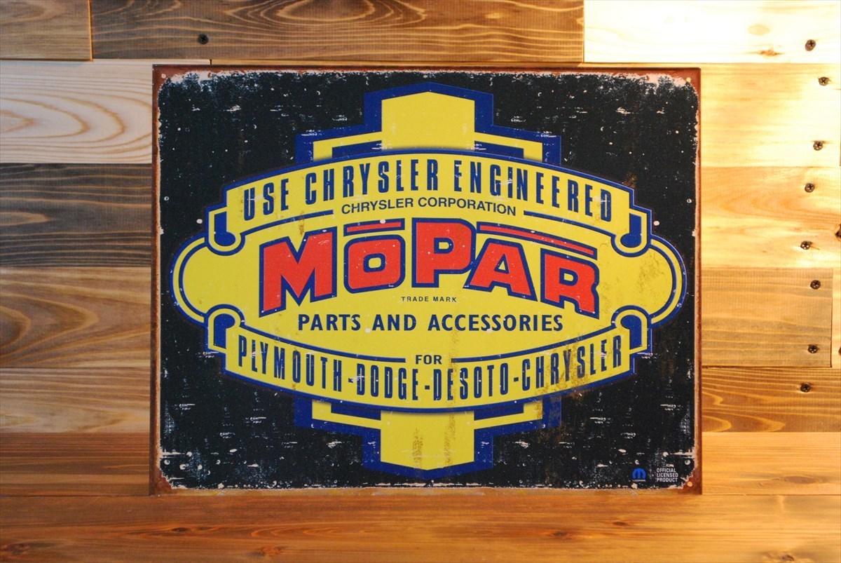 アメリカンブリキ看板 ティンサイン モパー クラシック 405x315mm MADE IN USA☆MOPARライセンス品 アメ雑 ガレージ メタルサイン_画像2